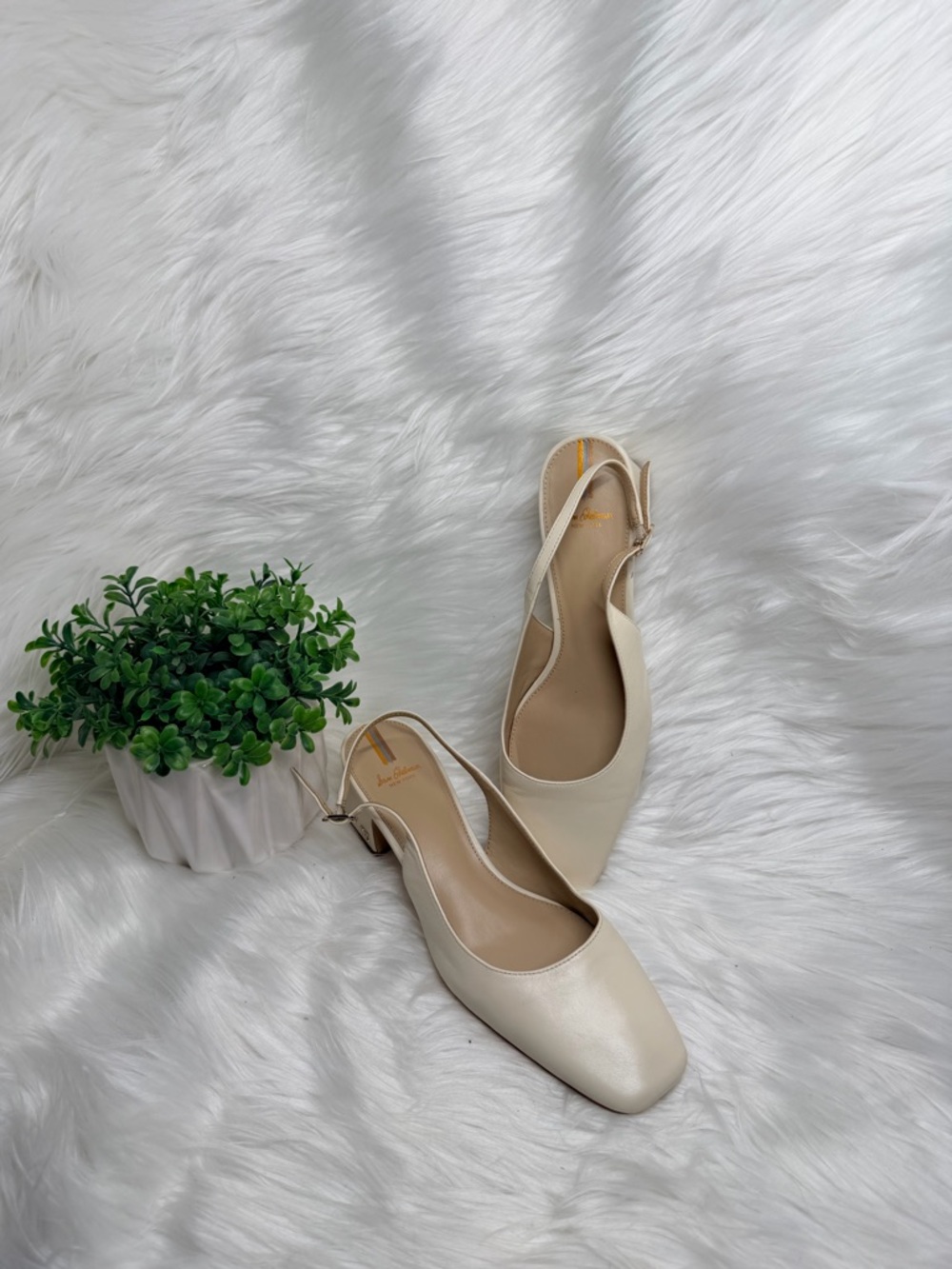 Sam Edelman Cream Slingback Mules